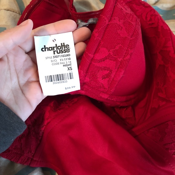 Red strapless top - Picture 2 of 3